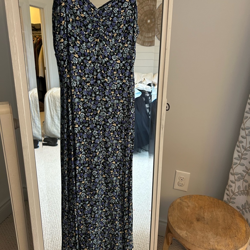 Rouje Navy and White Floral Maxi Dress